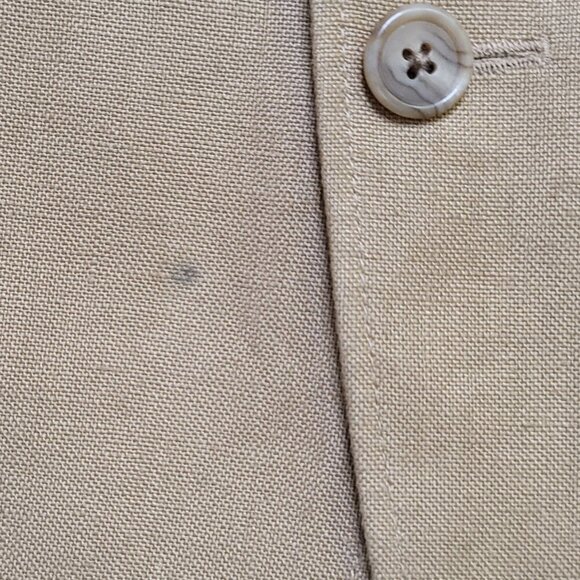 J Crew Linen Men's Tan Beige 3-Button Blazer Jacke - Picture 7 of 8